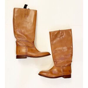 Frye Riding Cowboy Western Boots Brown Leather 8.5 Women’s